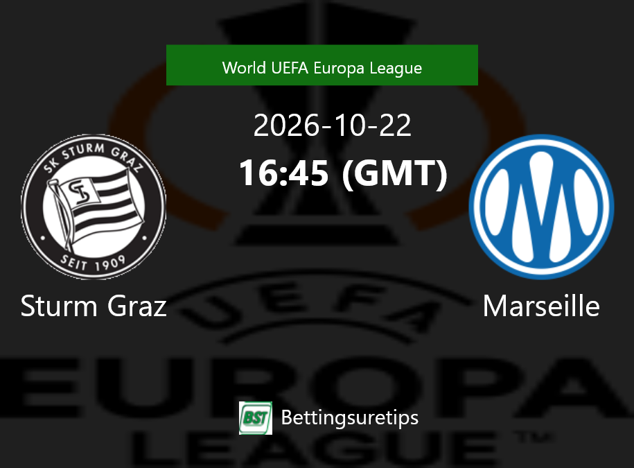 Sturm Graz vs Marseille Prediction Betting Tips & Correct Score