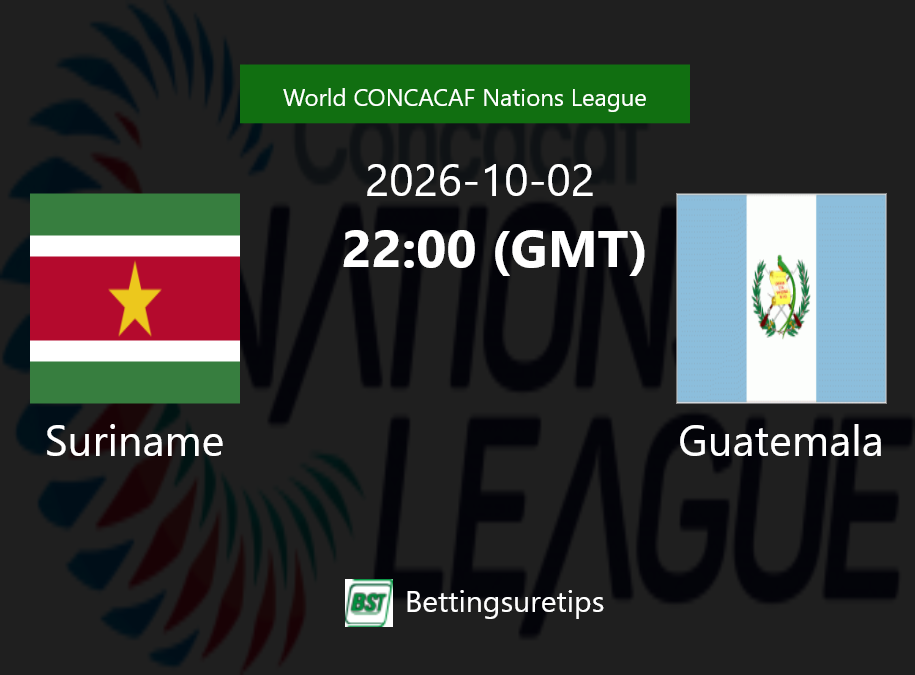 Suriname vs Guatemala Prediction Betting Tips & Correct Score