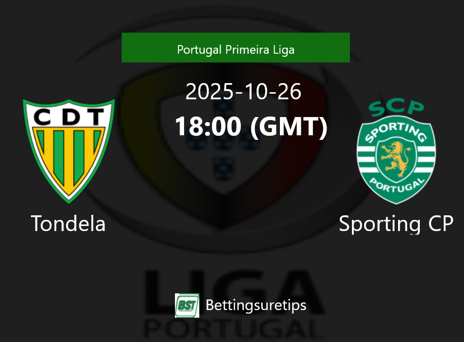 Tondela vs Sporting CP Prediction Betting Tips & Correct Score