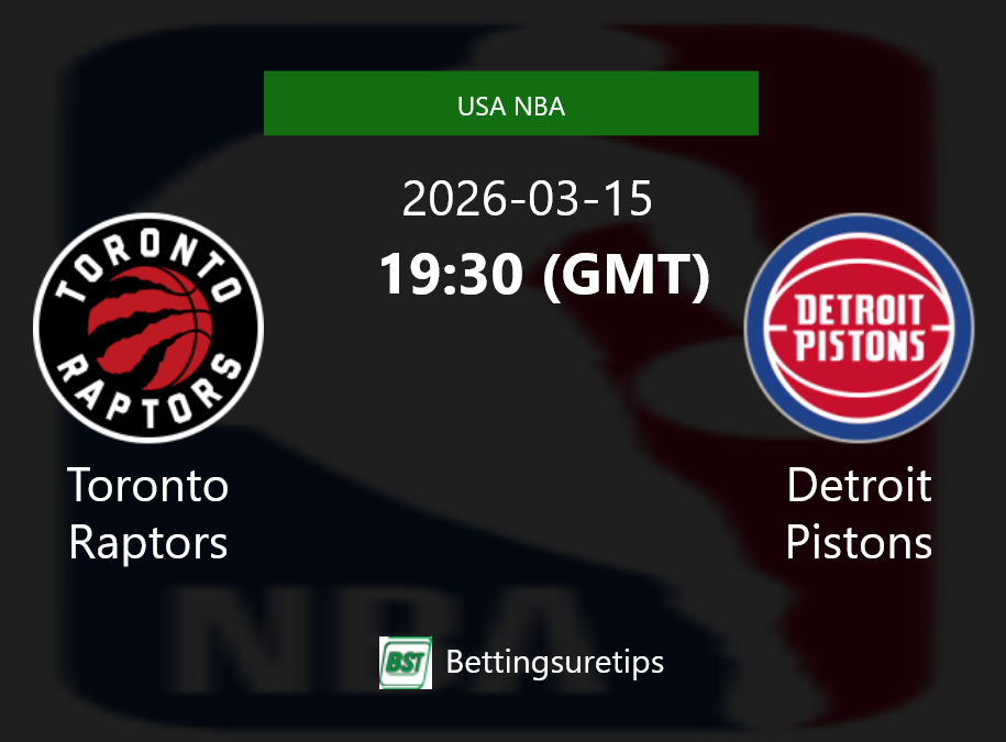 Toronto Raptors vs Detroit Pistons Prediction and Pick - USA NBA