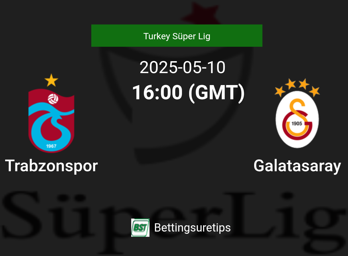 Trabzonspor vs Galatasaray Prediction Betting Tips & Correct Score