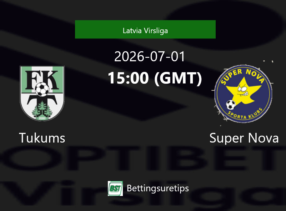 Tukums vs Super Nova Prediction Betting Tips & Correct Score