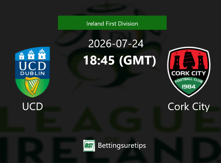 UCD vs Cork City Prediction Betting Tips & Correct Score