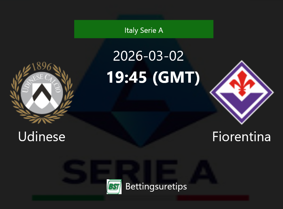 Udinese vs Fiorentina Prediction Betting Tips & Correct Score