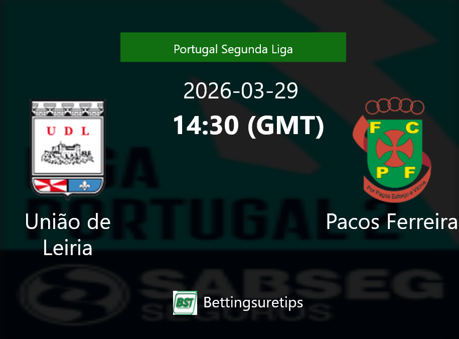 União de Leiria vs Pacos Ferreira Prediction Betting Tips & Correct Score
