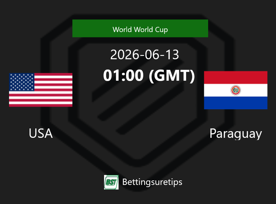 USA vs Paraguay Prediction Betting Tips & Correct Score