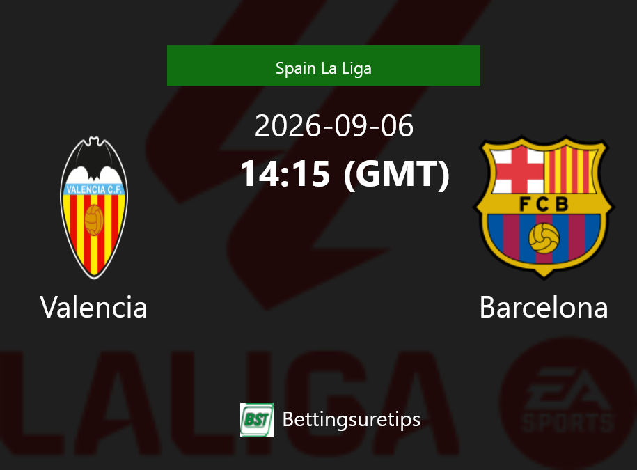 Valencia vs Barcelona Prediction Betting Tips & Correct Score