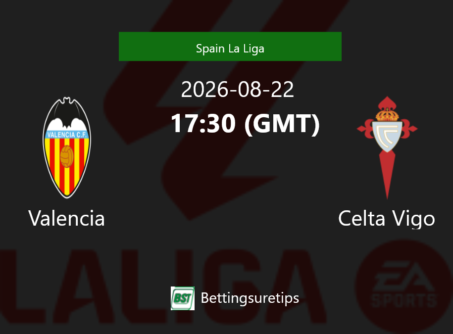Valencia vs Celta Vigo Prediction Betting Tips & Correct Score