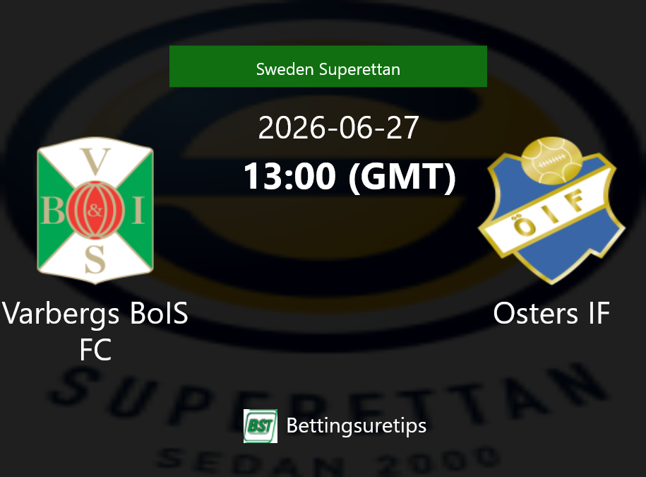 Varbergs BoIS FC vs Osters IF Prediction Betting Tips & Correct Score