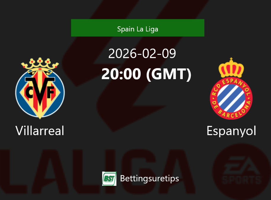 Villarreal vs Espanyol Prediction Betting Tips & Correct Score