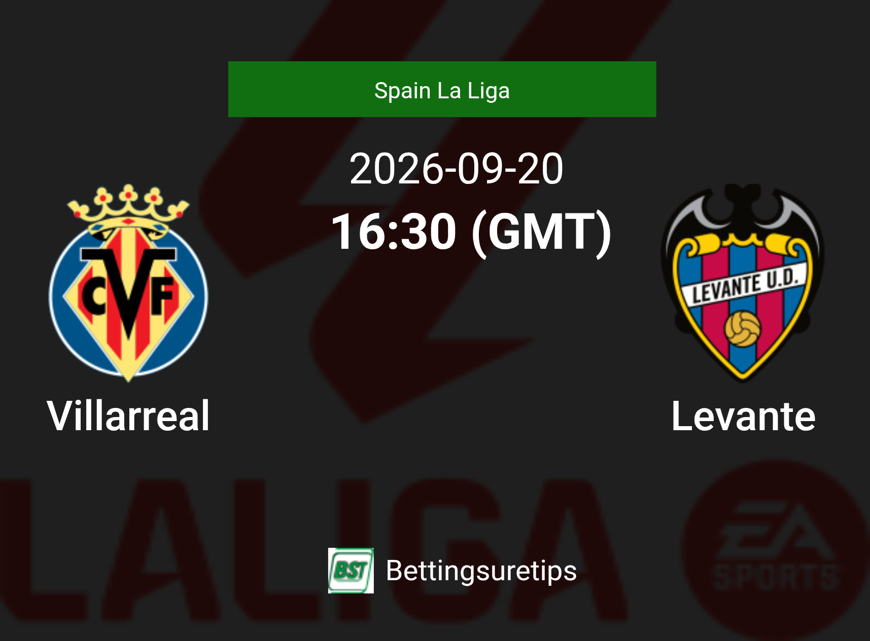 Villarreal vs Levante Prediction Betting Tips & Correct Score