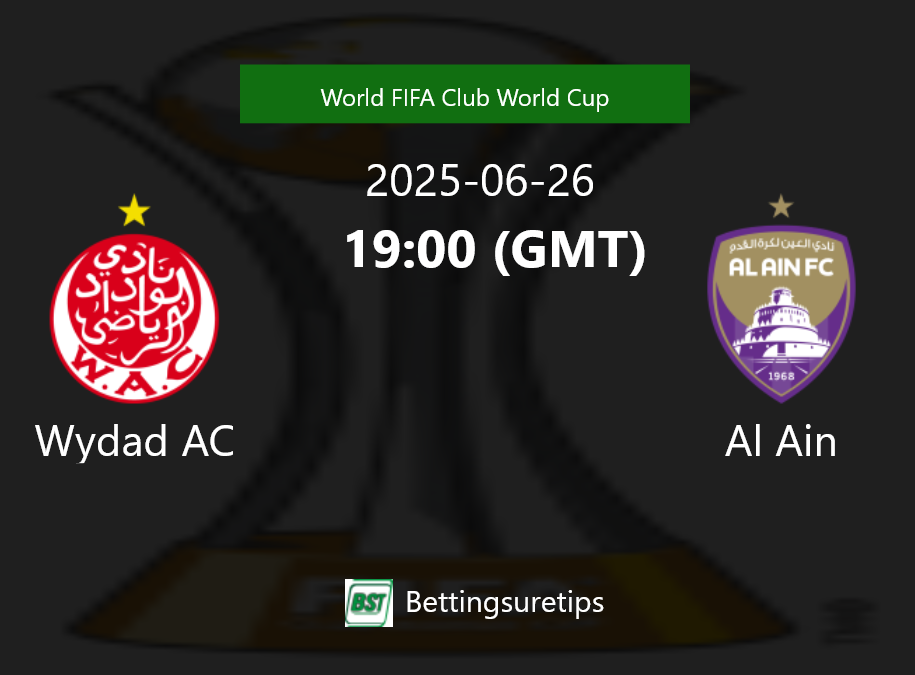 Wydad AC vs Al Ain Prediction Betting Tips & Correct Score