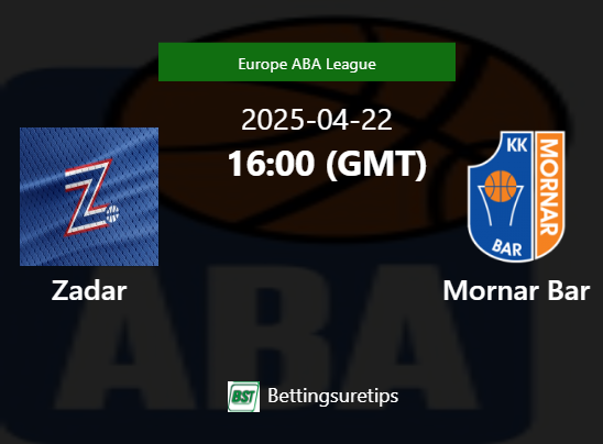 Zadar vs Mornar Bar Prediction and Pick - Europe ABA League