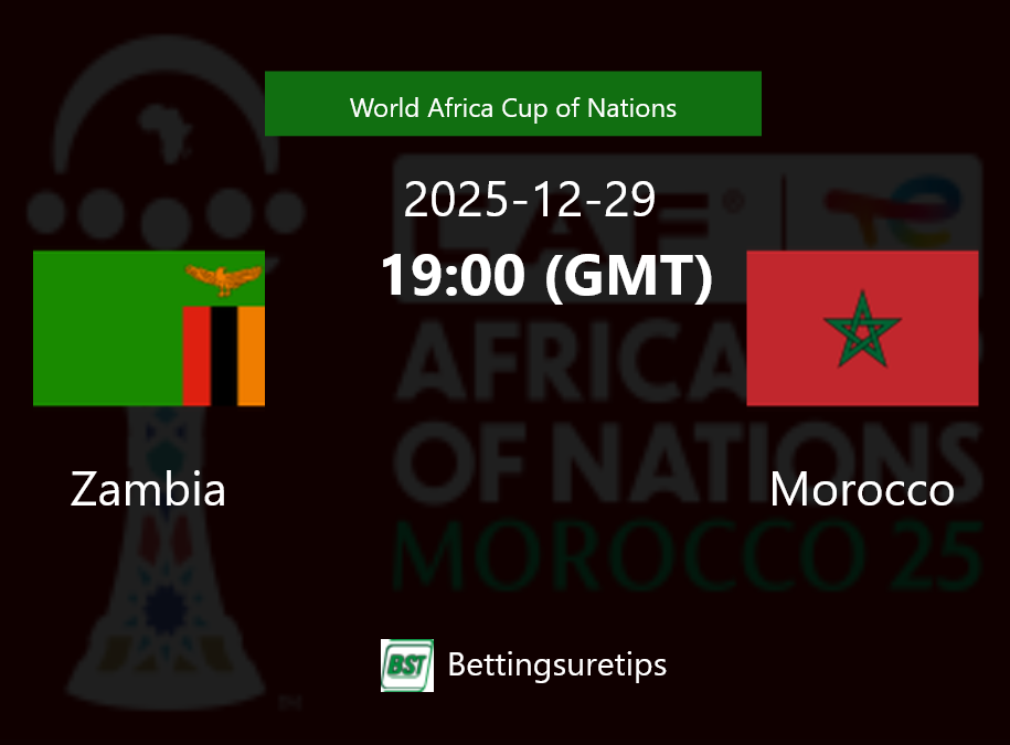 Zambia vs Morocco Prediction Betting Tips & Correct Score