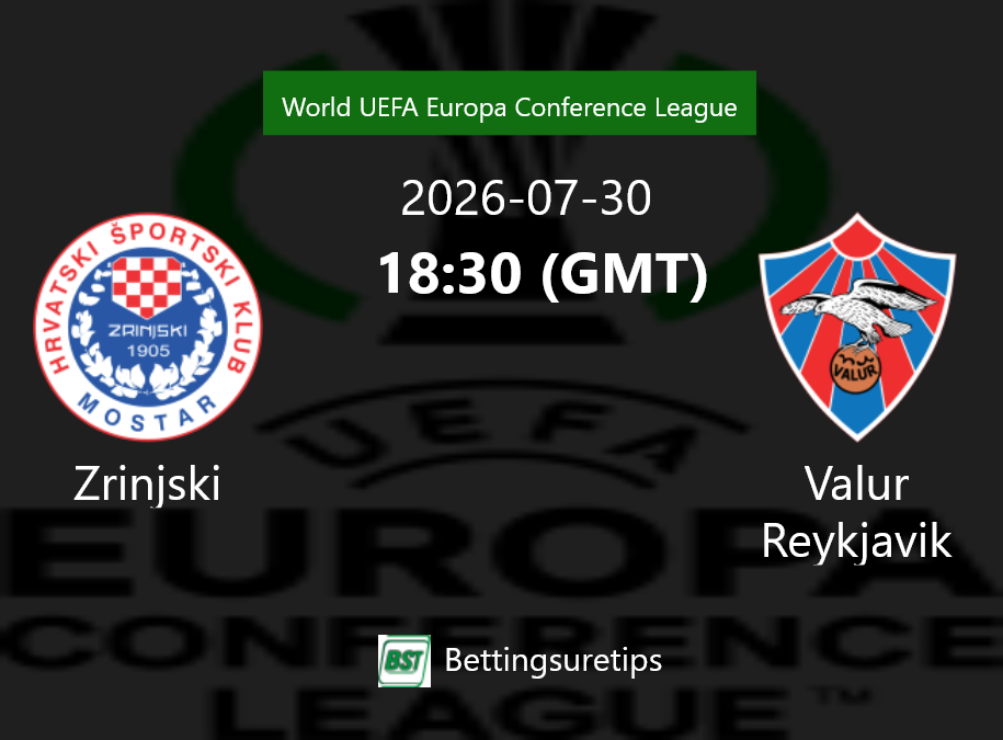 Zrinjski vs Valur Reykjavik Prediction Betting Tips & Correct Score